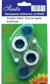 Tape Runner Pen Refills Pack Of 2 Double Sided Adhesive (Permanent)