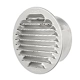 Rejilla de ventilación redonda diámetro 125 mm, de aluminio