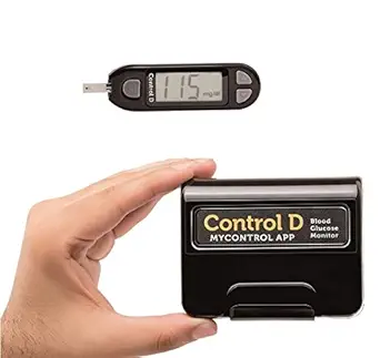 Control D Blood Glucose Monitor (Pack of 10 Strips, Black)