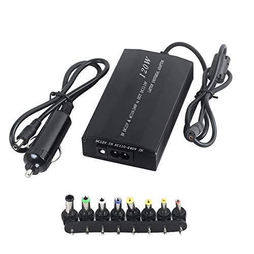 Preisvergleich Produktbild Heaviesk 120W Auto + Haushalt mit doppeltem Verwendungszweck Netzteil Multifunktionales Notebook-Ladegerät Universal-Netzteil EU-Stecker