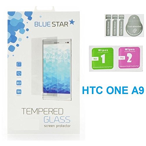 Preisvergleich Produktbild PANZERGLAS HTC One A9 PANZERFOLIE Tempered Glass Hartglas H9 Schutzfolie – Glasfolie Panzerglas Displayschutz Echt-Glas Sicherheitsglas – Handy Panzerfolie Display Protektor - 100% Satisfaction