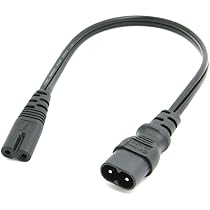 La couleur noire Prise IEC 60320 C8 à C7, câble adaptateur principal