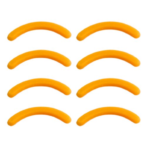 8 Pcs Replaceable Orange Rubber Pad Cushion for Eyelash Curler