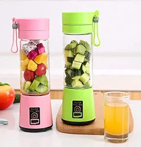 Lucrane Portable USB Electric Blender Juicer Cup Plastic Fruit Juicer Grinder 380ml Juice Blender Fruit Juicer Cup Bottle