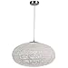 Produktbild Lustre - suspension Exotico ovale Ø45 cm blanc E27 60W