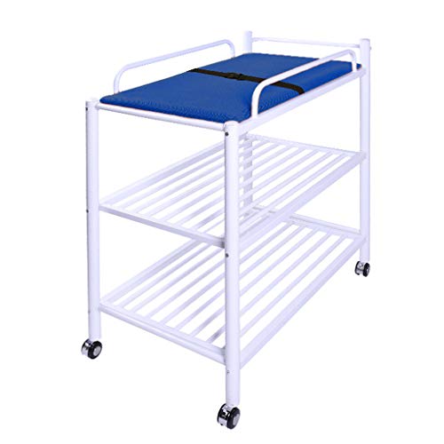Preisvergleich Produktbild Wickelkommode Mobil,Die Multifunktionale Baby-Pflegestation Mit Rädern Kann Als Schuhablage, Regal Und Blumenständer Verwendet Werden, Um Tisch Und Badewanne Zu Wechseln. Blau