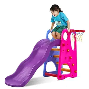 Baybee Foldable Baby Garden Slide for Kids - Plastic Garden Slide for Kids/Toddlers/Indoor/Outdoor Preschoolers for Boys and Girls Age Group-1 to 5 Years (Grand)