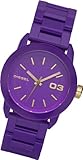DIESEL DAMEN 40MM LILA PLASTIK ARMBAND PLASTIK GEHÃ„USE MINERAL GLAS UHR dz5264