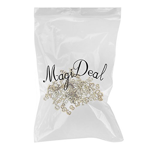 MagiDeal 100 Stück Holz 0-9 Holzzahlen zahlen Scrapbooking Verschönerungen 15mm - 2
