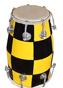 GT manufacturers Nuts & Bolt Wooden Musical Baby Dholak Instrument Drum |Yellow