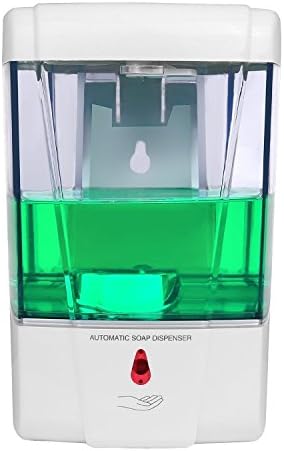 Automatic Soap Dispenser, Wall Mounted Touch Free Hand Free Infrared for Kitchen Bathroom Home Office Hospital Hotel School Restaurant, 600ml