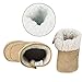 Arshiner Baby Infant Toddler Boys Girls Warm Winter Fur Snow Shoes Boots (M(0-9 months), Khaki(FBA))