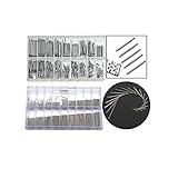 Pixnor 360pcs Watch Band Double Flansch Frühling Bars Strap Link Pins 6mm-23mm + 360pcs Watch Band Link Splinte