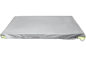 FEEGOW para Cubierta de lona impermeable para remolque de camping, 183 x 125 x 3 cm, resistente con correas retráctiles, fiable y duradera (gris)