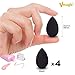 VMAGIC 4PCS Premium MICRO Makeup Sponge Beauty Sponge Blender for Applicator, Foundation and Highlight (4-Black)