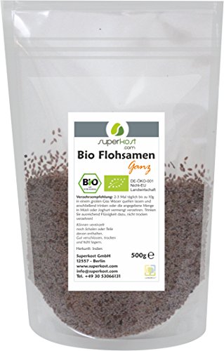 Preisvergleich Produktbild Superkost Bio Flohsamen, 1er Pack (1 x 500 g)