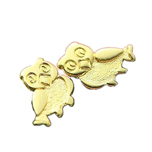 333 Gold Kinder Ohrstecker Ohrringe Stecker Eule gesandelt/glanz