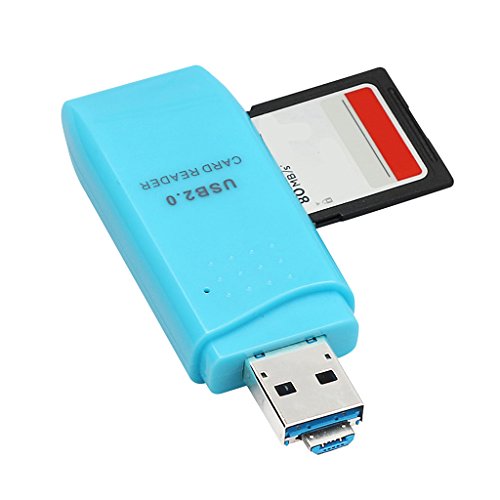 Gazechimp 2 in1 USB + OTG Stick Kartenleser Unterstützt Micro SD/TF-Karte – Blau - 4