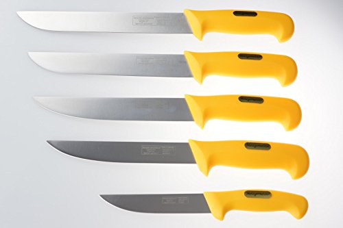 Neudorf Manufaktur Metzgermeister Fleischermesser Metzgermesser Set in Profiqualität 5-teilig/ Edelstahl (handgearbeitet)/ spezielle ergonomische Griffe/ Top Qualität