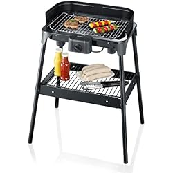 SEVERIN Gril Barbecue, Gril sur pied, Surface du Gril (41x26cm), 2500W, PG 2792, Noir