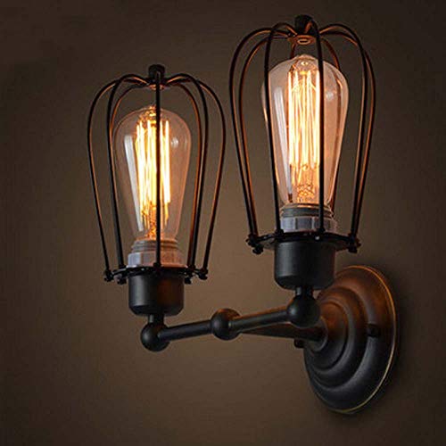 Preisvergleich Produktbild YNXing Loftwohnung-retro-Doppelspitzepampelmuse Wandlampe Der Stil ist amerikanische,ländlich,eisen und retro für Restaurant Korridor Gelten Vintage Retro Wandlampe (Doppelt)