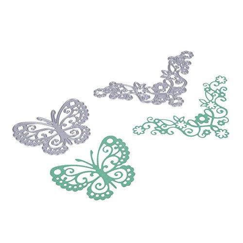 Amazingdeal365 2 PCS Schmetterling und Blumen Metall Form Schablonen Schneiden DIY Dekor Sammelalbum Karten Buchzeichen Lesezeichen als Geschenk für Freunde Geburtstag Kinder,Kindergarten Hobby Schule Handarbeit Unterricht usw. Ein tolles Geschenk! - 6