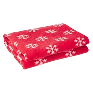 LuvLap Baby? Wrapper cum Soft Reversible Blanket / Kids Blanket, Flannel, 70cmx100cm, Flowers (Red)