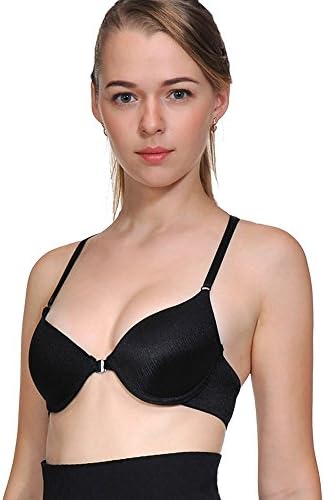 Actex Women's Underwired Comfort Padded Smooth Cup Elegant Shiny Bras Wine Red 36B
