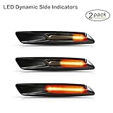 💖 FEHLERFREI -- Eingebauter CAN-Bus-Widerstand, 100% fehlerfrei. Wasserdicht und langlebig und unpolar. Mit EMARK- und CE-Zulassung. Smoking Lens und schwarzes Gehäuse.