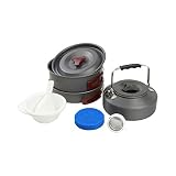 Fire-Maple FMC-204 kit de utensilios tetera café cocina de aluminio para camping senderismo picnic excursión (2-3 personas)