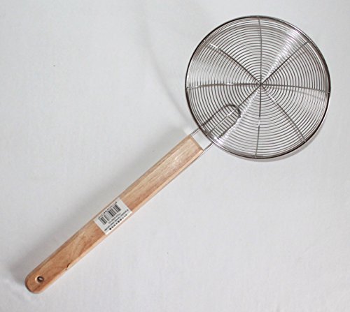 AAF Nommel ® Metallsieb mit Holzgriff Wok-Sieb Öl Löffel Ø 020 cm Nr. 020 - 6
