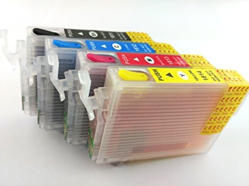HEMEI 16XL Full Refillable Ink Cartridge For Workforce WF-2750DWF WF-2630WF WF-2510WF WF-2650DWF WF-2010W WF-2520NF WF-2530WF WF-2540WF WF-2660DWF printer 4 pack 16 ink