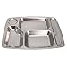 Produktbild Runrain Edelstahl geteilt Tablett Mittagessen Container Food Plate 4/5/6 Abschnitt (02)