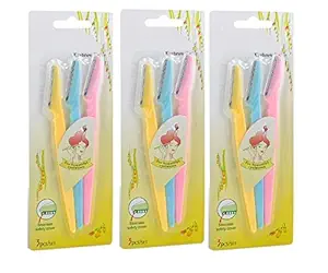 MACPLUS Eyebrow Razor For Women | Eyebrow Shaper or Shaver For Women | PACK OF 3 [9Pcs]