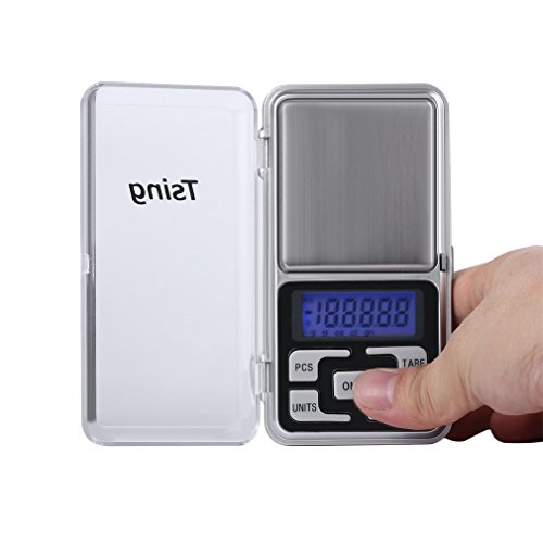 YKS SchmuckSkala Digitalen elektronische genaue Portable Pocket Mini präzise Balance Gewicht Waage 500g/0,1 g 200 g/0,01 g blau LCD - 3