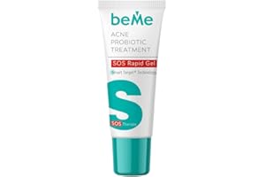 beMe SOS Gel Rápido contra el Acné, 15 ml - Gel incoloro con fórmula concentrada - Seca y elimina los granos - Protege con probióticos - Vence el acné