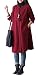 Vogstyle Women's Casual Long Sleeve Trench Coat Medium Style 1-Wine Red