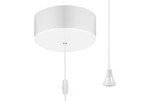 ElekTek UK Safety Approved Gloss White Bathroom Light Pull Switch EN 60669-1 & CE Mark, Earth Terminal, Ceiling Mounted, white cord/string, 6A 250V, 1 Way/2 Way Use, Full Wiring Instructions