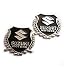 2pc Maruti Suzuki Motors SILVER Car 3D Metal Grille Trunk Badge Decal Logo RS.350.00