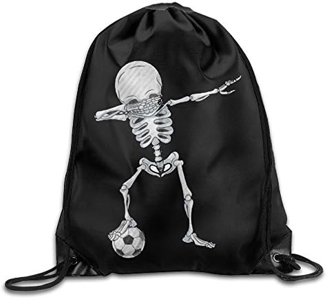 Doormat bag Dabbing Skeleton Soccer Men &amp; Women Drawstring Backpack Travel Bag