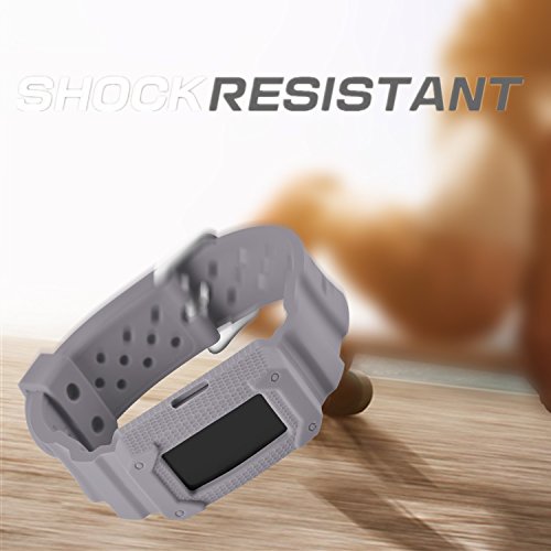 Greatfine Hülle, Charge2 Armband , Schutzhülle mit dem Sportarmband zubehör für Fitbit Charge 2 (Blue2) - 5