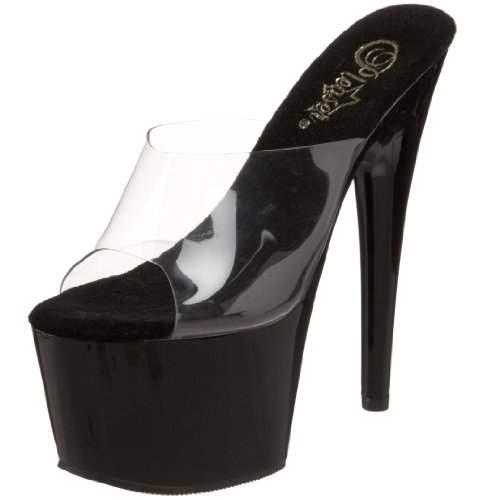 Pleaser Ado701/C/B, Women Platform Pumps, Transparent (Clear), 4 UK (37 EU)