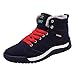 Produktbild Yogogo Niedrige Fläche Herren Hohe Sneaker Atmungsaktive Schnürstiefel Schuhe Turnschuhe Freizeitschuhe Wasserdicht Wanderschuhe Arbeits Stiefel Laufschuhe Trekkingschuhe Gefütterte Schwarz Weiß