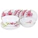 Produktbild Luminarc 'Service Komplett-Teller 19 Stück SET für 6 Personen Water Color weiß mit Blume Glas opal