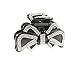 Extra Sparkly Black Diamante Crystal Evening Ladies Luxury Hair Claw Clamp (Bow)