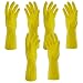 Primeway Rubberex Flocklined Rubber Hand Gloves, Medium (Yellow, Pack of 3) RS.279.00