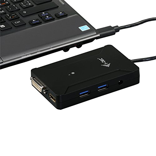 i-tec USB 3.0 Travel Dual Docking Station, 1x HDMI, 1x DVI-I, Full HD+ 2048×1152, 2x USB 3.0 Port, Für Notebook, Ultrabook, Tablet-ab Win 8.0 - 3