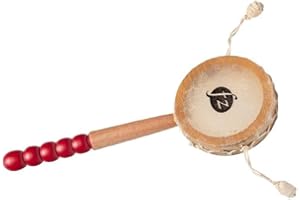 Fuzeau - Tan-Tan Peau Naturelle et Manche en Bois Peint - Instrument de Musique Ludique - Apprentissage du Rythme et de la Coordination - Idéal pour Éveil Musical Enfant et Collectif - Réf. 70773