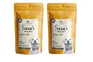 Heads Up for Tails Sara's Doggie Treats Chicken Jerky, Huft Non Veg Treats for Dogs - 70 g Each (Pack of 2)