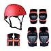 Produktbild Cyt Kinder Erwachsene Skating Schutzausrüstung Helm Balance Auto Skating Skating Skating Rollschuhe Schutzausrüstung Roller Reiten Knieschützer (Farbe : Red, größe : L.58-61cm)
